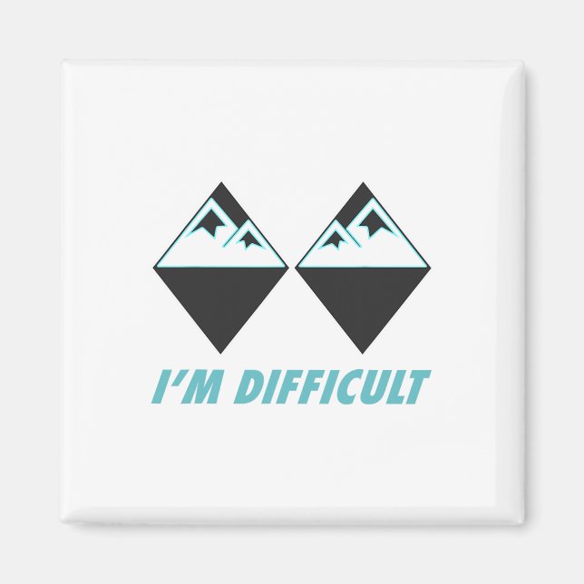 I'm Difficult Ski Double Black Diamonds Colorado M Magnet (Front)