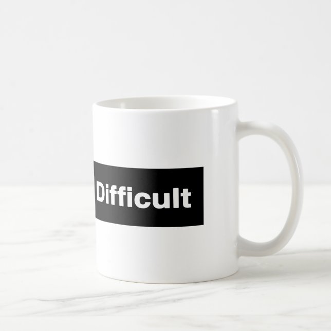 I'm Difficult Ski Trail Sign Mug (Right)