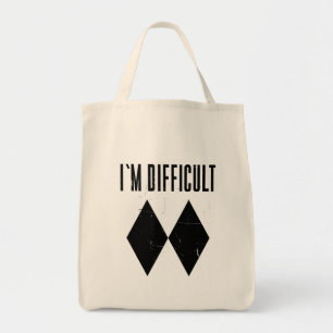 I'm Difficult Skiing Black Diamonds Ski Slopes Gag Tote Bag