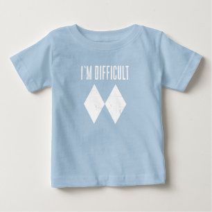 I'm Difficult Skiing Double Diamond Winter Sports Baby T-Shirt