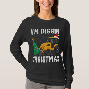 I'm Diggin' Christmas Construction Worker Santa Ex T-Shirt