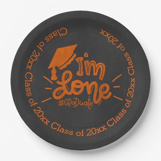 I'm done - Orange Paper Plate (Front)