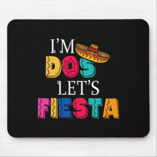 I'm Dos Let's Fiesta Taco Twosday 2nd Birthday 2 Y Mouse Mat