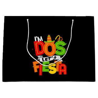 Im Dos Taco Twosday 2nd Birthday Gift Kid Boy Girl Large Gift Bag