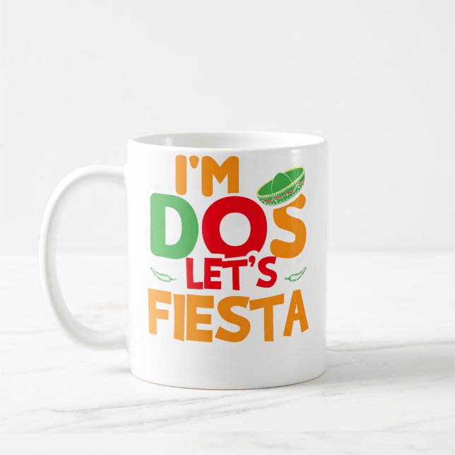 I'M Dos Taco Twosday Boy Girl 2Nd Birthday Coffee Mug (Left)