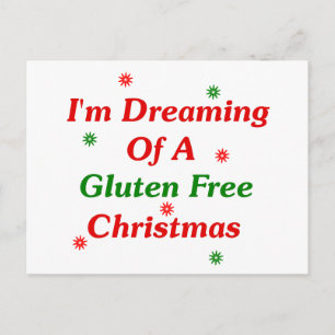 I'm Dreaming Of A Gluten Free Christmas Holiday Postcard