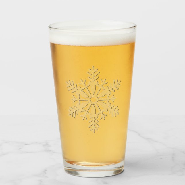 I'm Dreaming of a white Christmas - snow flake Glass (Front Filled)