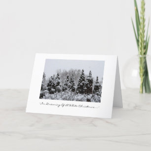 "I'M dreaming of a white chritmas. Holiday Card