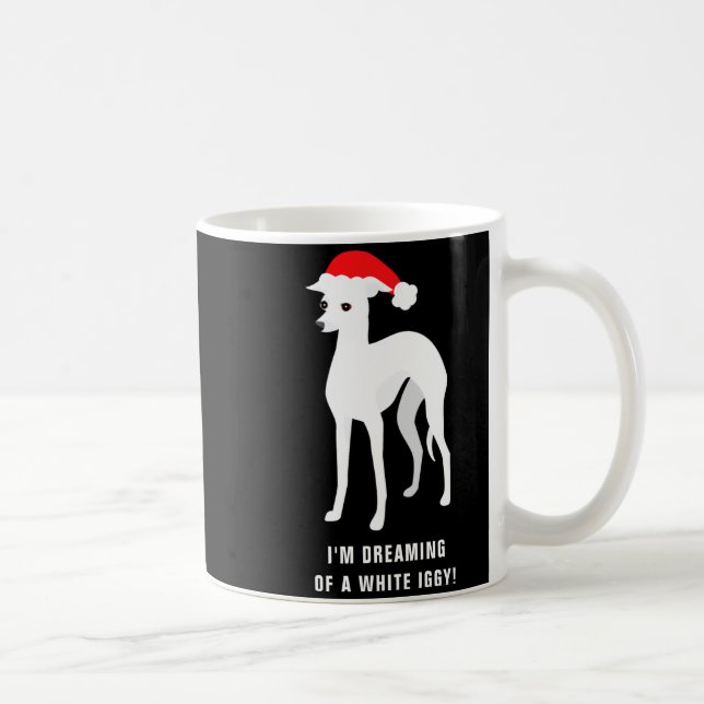 Im Dreaming Of A White Iggy Christmas  Coffee Mug (Right)