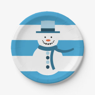 I'm Dreaming of a White Winter Snowman Paper Plate