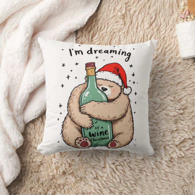 I'm Dreaming of a Wine Christmas  Cushion (Blanket)