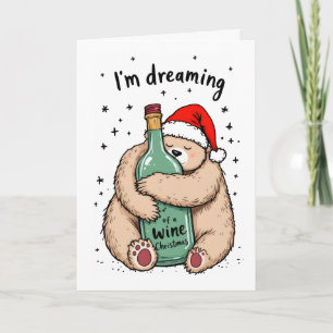 I'm Dreaming of a Wine Christmas  Holiday Card