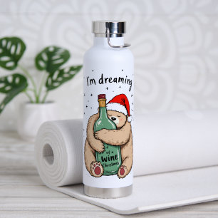 I'm Dreaming of a Wine Christmas  Water Bottle