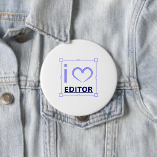 I'm editor 10 cm round badge