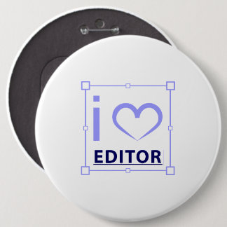 I'm editor 6 cm round badge