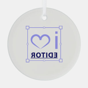 I'm Editor Glass Tree Decoration