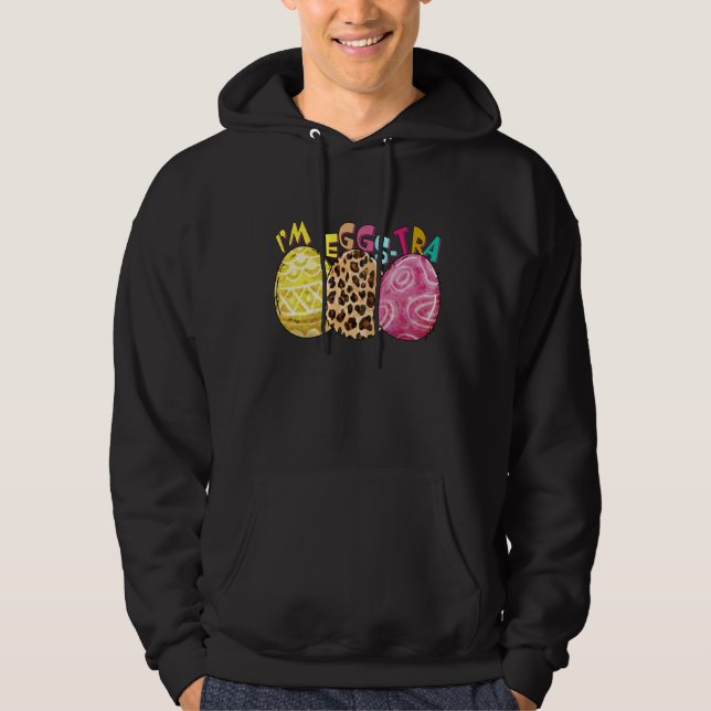 i'm egg-stra, retro, vintage hoodie (Front)