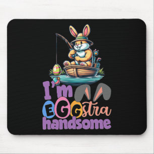 Im Eggstra Handsome Bunny Fishing B Fish Easter Da Mouse Mat