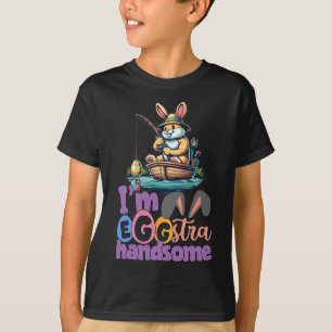 Im Eggstra Handsome Bunny Fishing B Fish Easter Da T-Shirt