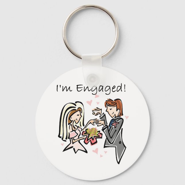 I'm Engaged Key Ring (Front)