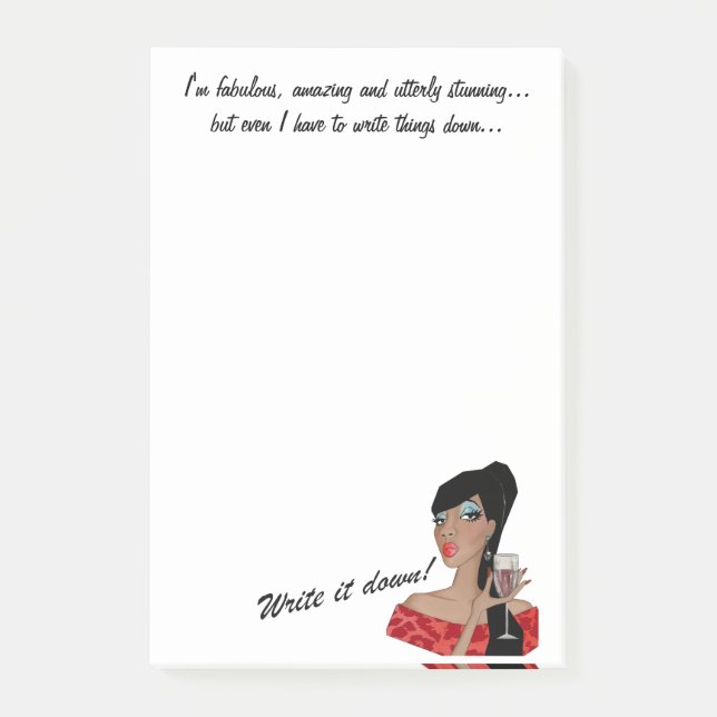 "I'm Fabulous, Amazing, Stunning..." DIVA Post-Its Post-it Notes (Front)