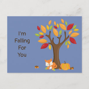 I'm Falling For You Autumn Tree Postcard