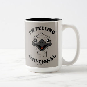 I'm Feeling Emu-Tional Two-Tone Coffee Mug