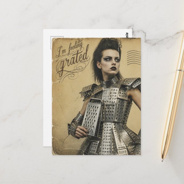 Im Feeling Grated Cheese Grater Fantasy Fashions Postcard (Front/Back In Situ)