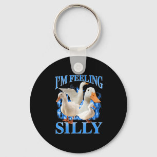 Im Feeling Silly Funny Goose Meme Bootleg Vintage Key Ring