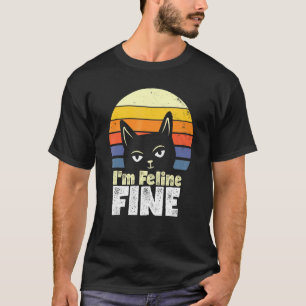 Im Feline Fine Cat Sunset T-Shirt