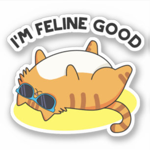 I'm Feline Good Funny Fat Cat Pun 