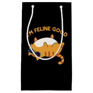 I'm Feline Good Funny Fat Cat Pun  Small Gift Bag