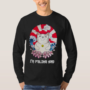 Im Feline Sad Cat  Dad Jokes Kitten Punchline Cat  T-Shirt