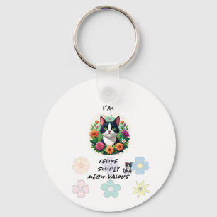 I'M FeLine Simply Meowvalous .. cat lovers  Key Ring