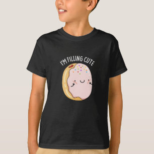 I'm Filling Cute Funny Jelly Doughnut Pun Dark BG T-Shirt