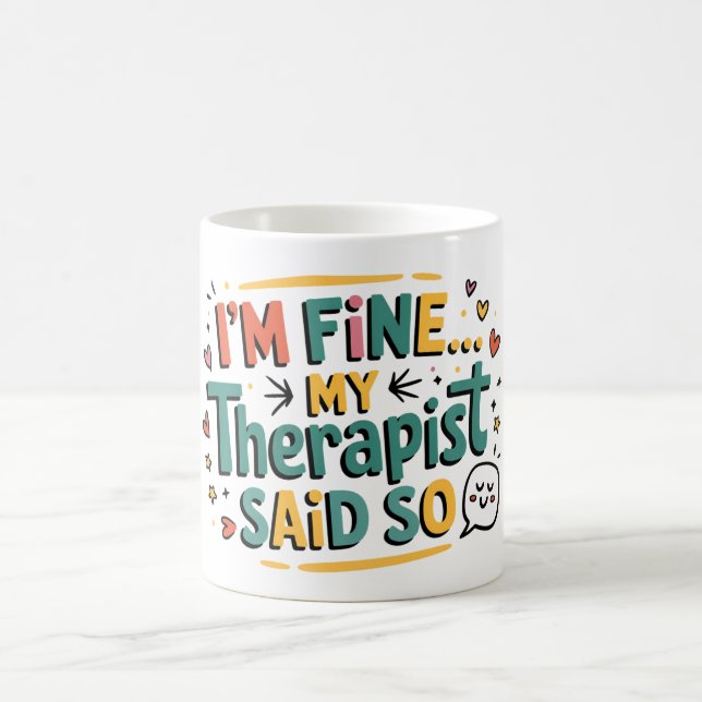 I'm fine 2 coffee mug (Center)