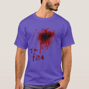 Im Fine Bloody Wound Horror Halloween 2022 Funny G T-Shirt