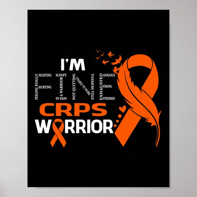 I'm Fine Crps Warrior Awareness Feather  Poster (Front)