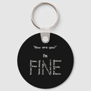 I'm Fine Depression Mental Health Awareness Key Ring