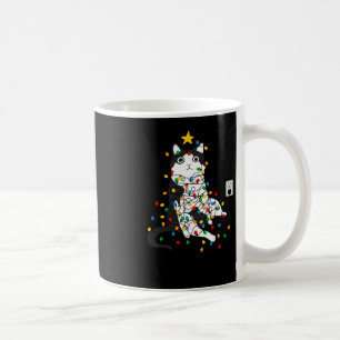 I'm Fine Everything Is Fine Funny Cat Christmas Li Coffee Mug