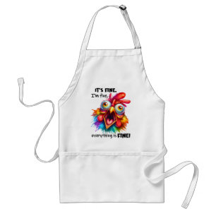 I'm fine, everything is FINE Funny Chicken Standard Apron