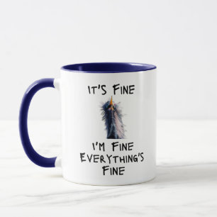 I'm Fine Everything's Fine Stressed Chicken Mug