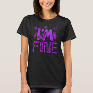 I'm Fine Fibromyalgia Warrior Fibro Awareness Purp T-Shirt