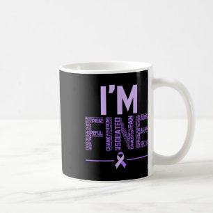 Im Fine Fibromyalgia Warrior Fibro Awareness Purpl Coffee Mug