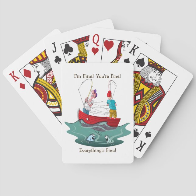 I'm Fine Fishing Playing Cards (Back)