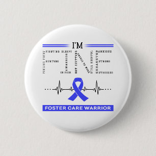 I'm Fine Foster Care Warrior 6 Cm Round Badge