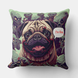 "I'm Fine!" Halloween Dog T-Shirt Design – Wendigo Cushion