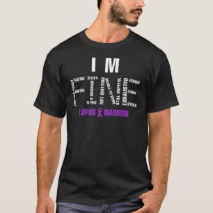 I'm Fine Lupus Warripr With Purple Ribbon T-Shirt