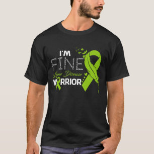 I'm Fine Lyme Disease Warrior Awareness Feather T-Shirt