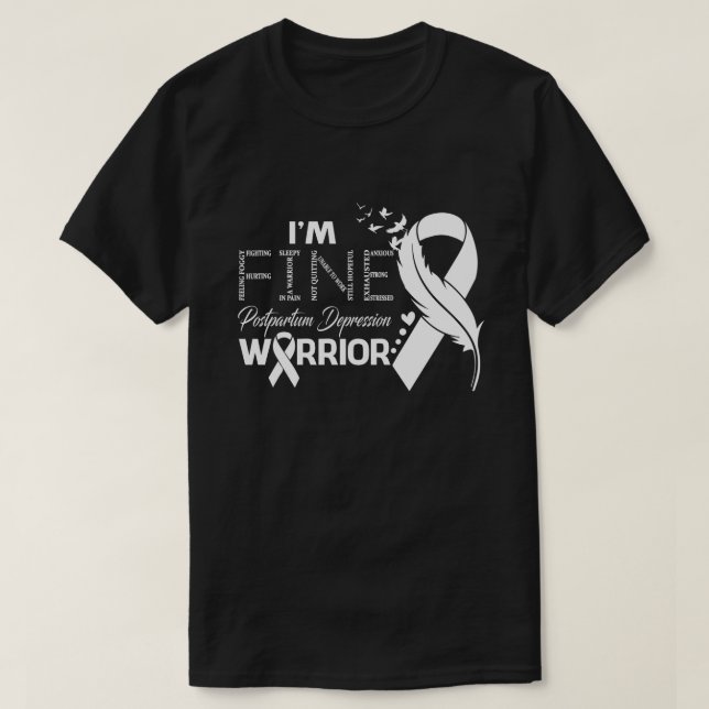 I'm Fine Postpartum Depression Warrior Awareness F T-Shirt (Design Front)